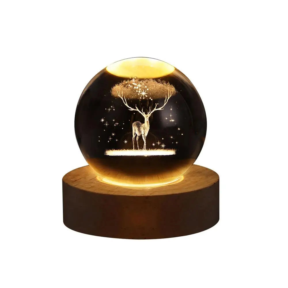 3D Crystal Ball Night Light