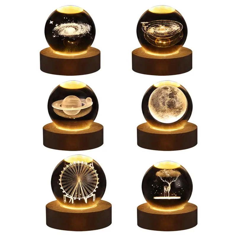 3D Crystal Ball Night Light