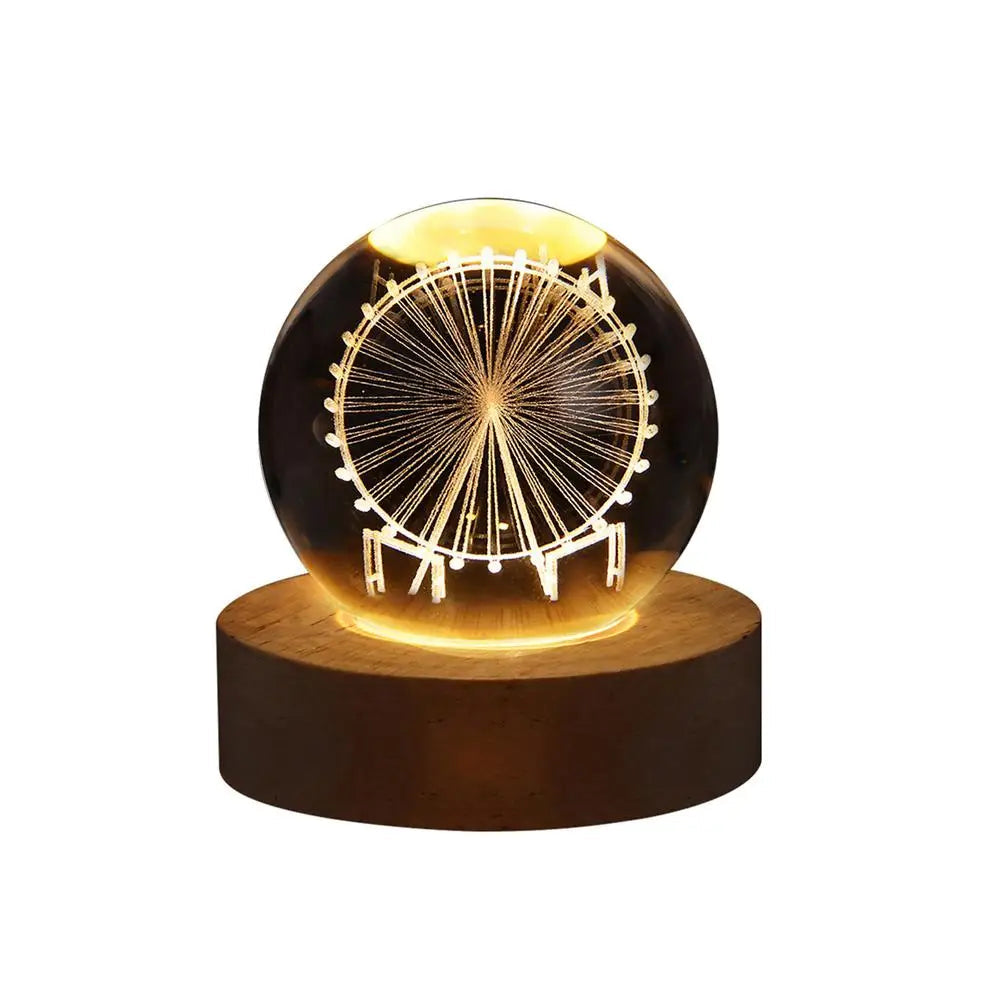 3D Crystal Ball Night Light