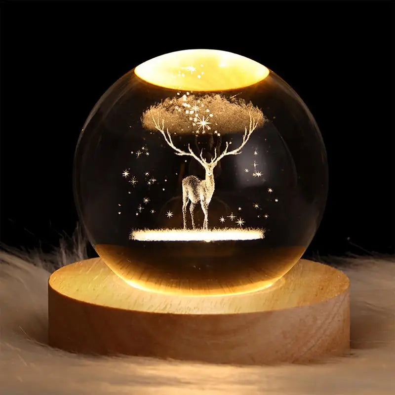 3D Crystal Ball Night Light